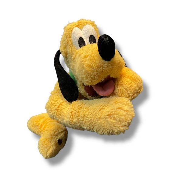 Disney Parks Plush Pluto Dog Nursery Bedroom Decor Green Collar Shower 15" - Picture 11 of 11